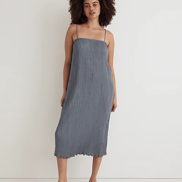 Madewell The Goldie Dress in Plissé Size 6 - Picture 2 of 5